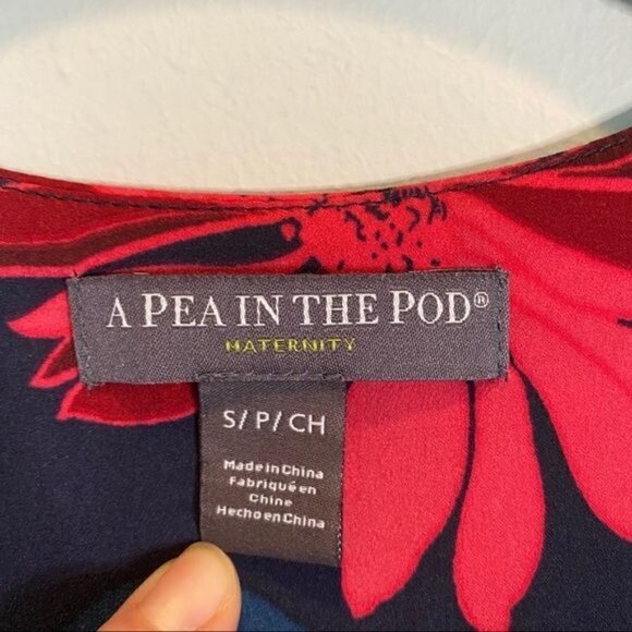 A Pea in the Pod Floral Print Maternity Tunic S - Picture 3 of 8